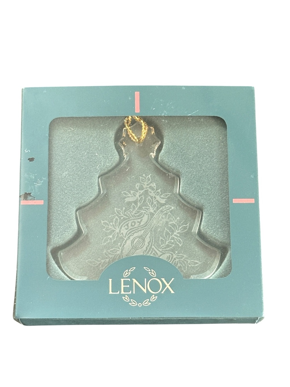 Lenox 1995 Tree Ornament with Musical Etching Vintage